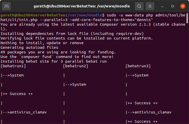 Behat initialisation